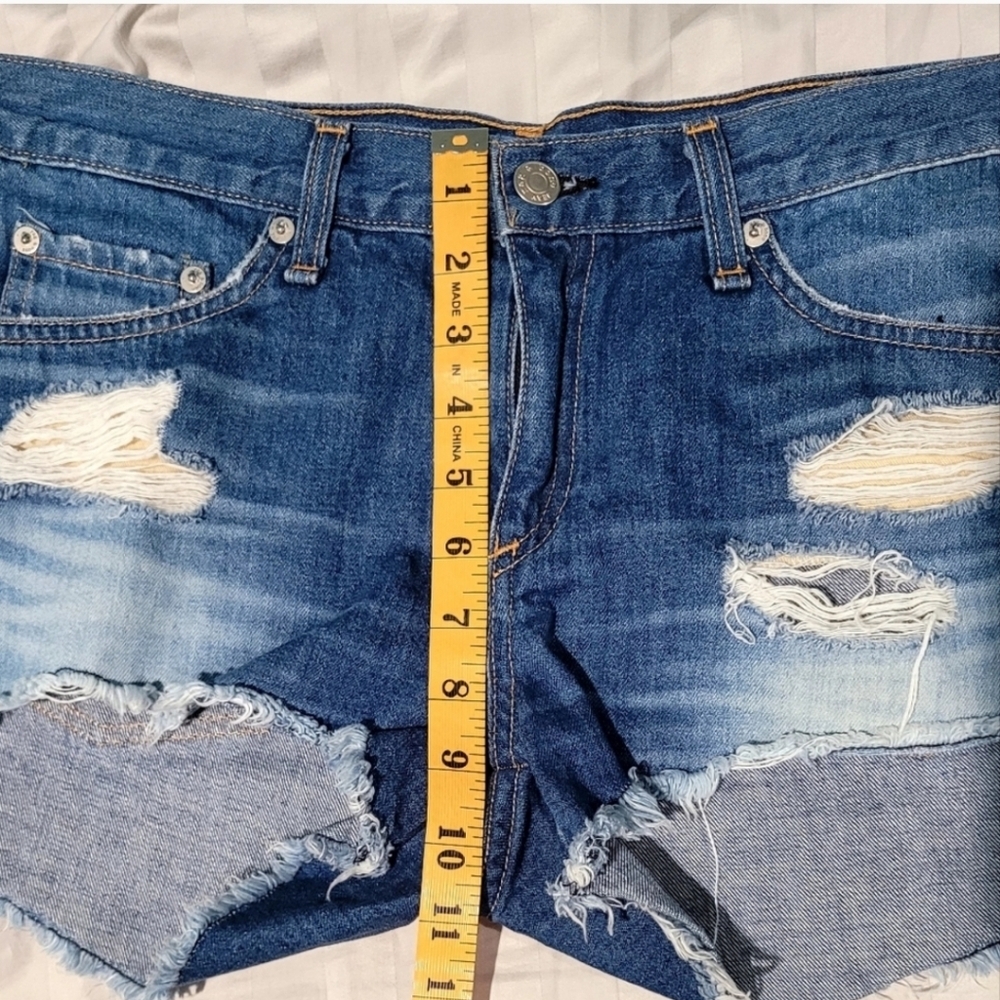 Rag & Bone Denim Freeport Wash Distressed Cut Off Shorts Size 28 - Picture 10 of 11